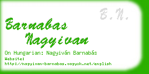 barnabas nagyivan business card